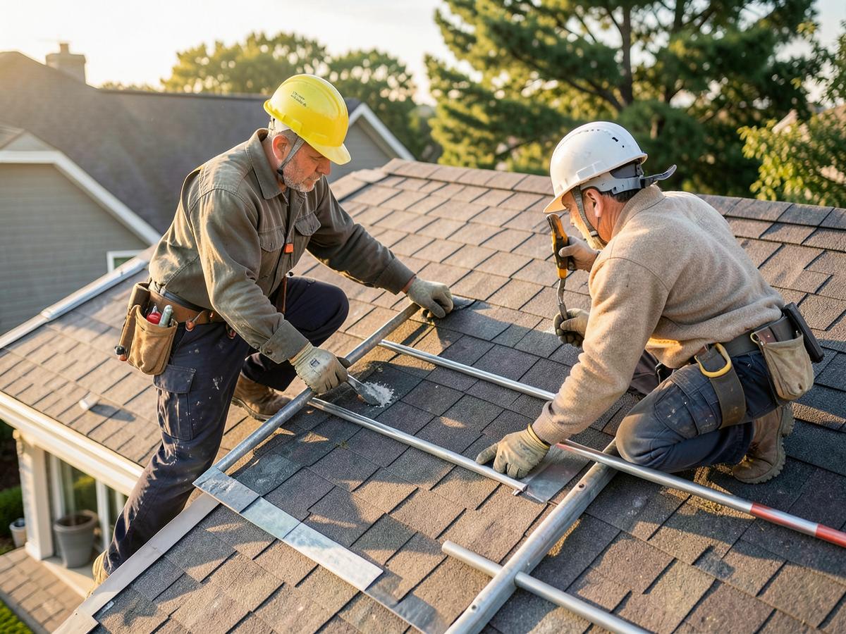 H&L Roofers crew installing shingles on a Richmond home